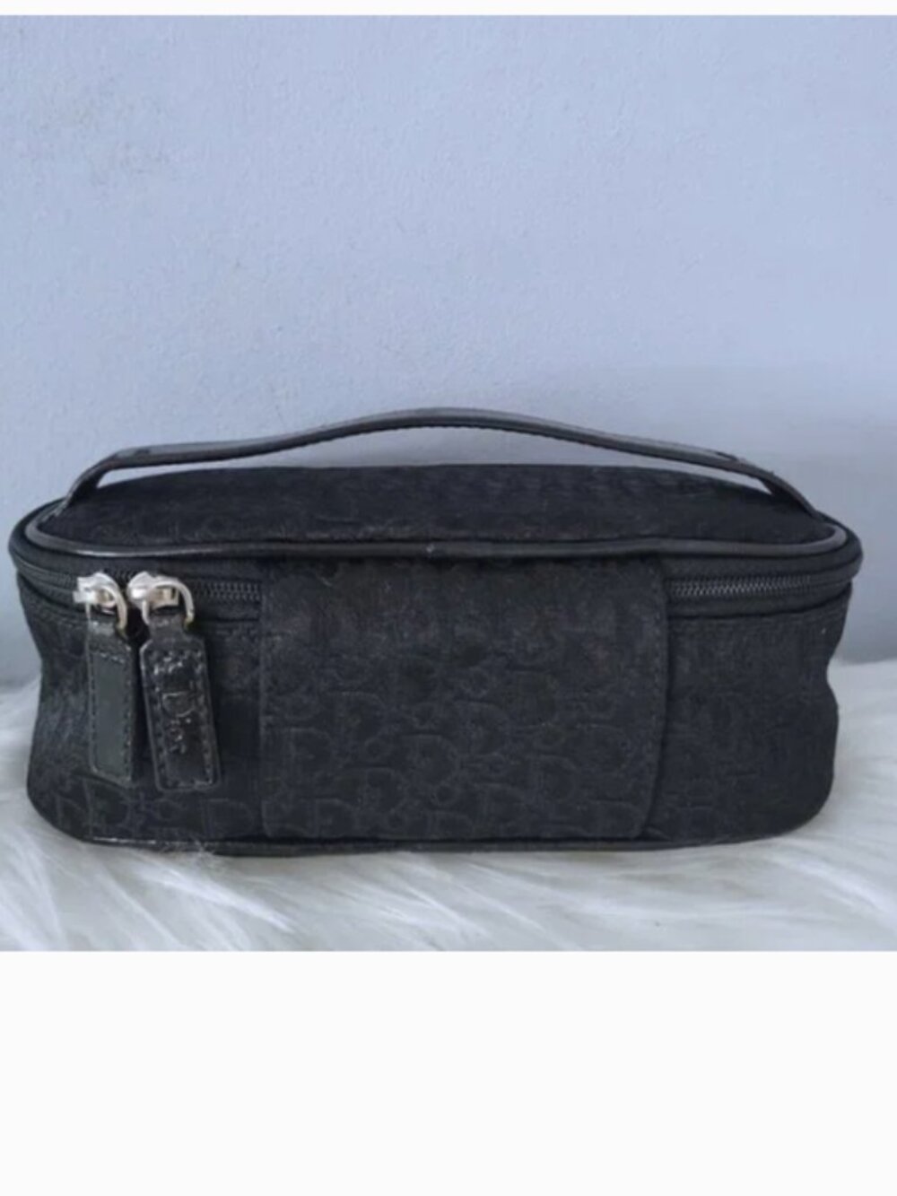 Dior Oblique canvas toiletry cosmetic travel case double zip EUC - Picture 3 of 6